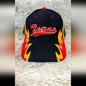 Texas  Unisex Flame Embroidery Cap Adjustable